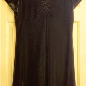 Black velvet semi formal dress